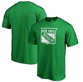 Men's New York Rangers Fanatics Branded St. Patrick's Day White Logo T-Shirt Kelly Green FengYun,baseball caps,new era cap wholesale,wholesale hats